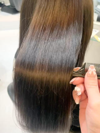 セミロング ボブ/艶カラー/ 暖色/Natsukiのヘアスタイル