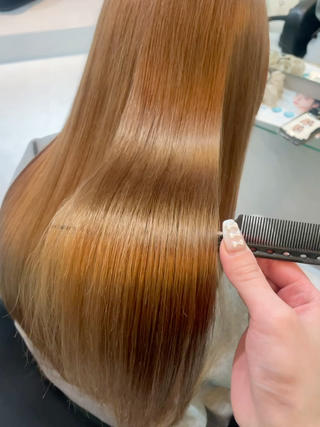 ロング カラー ボブ/艶カラー/ 暖色/Natsukiのヘアスタイル