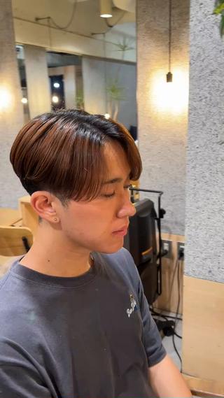 メンズセンターパート 