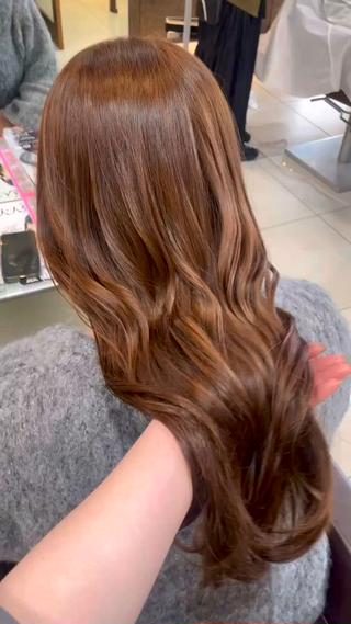 ミディアム カラー 🤎韓国ヘア ベージュ まゆか🤎のヘアスタイル