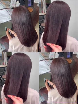 セミロング カラー 🤎韓国ヘア ベージュ まゆか🤎のヘアスタイル