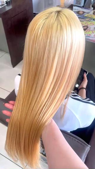 ミディアム カラー 🤎韓国ヘア ベージュ まゆか🤎のヘアスタイル