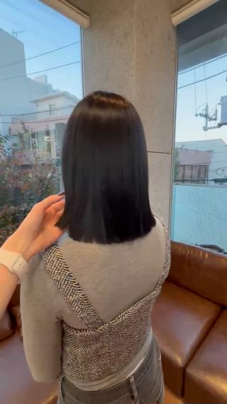 ミディアム カラー パーマ ヘアアレンジ 押切 響　のヘアスタイル