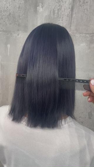 カラー剤にケア剤追加でツヤツヤカラー 