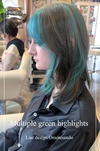 セミロング カラー ヘアアレンジ 表参道Lise おおいしおりのヘアスタイル