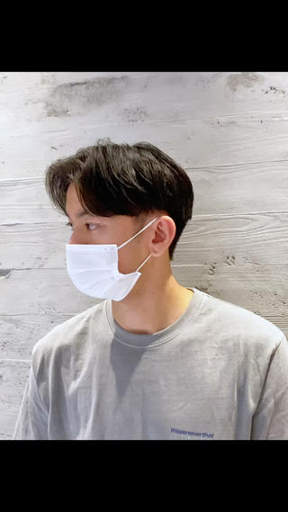 センターパート&ニュアンスパーマ 