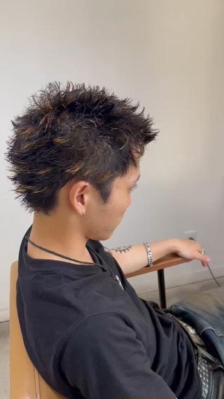 ハイライト×スパイキーショート 