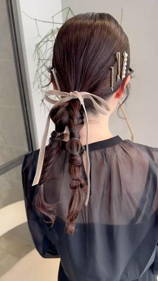 ロング ヘアアレンジ 透明感カラー✨艶髪 制作🌱山根あゆみのヘアスタイル