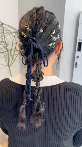 ロング ヘアアレンジ 透明感カラー✨艶髪 制作🌱山根あゆみのヘアスタイル