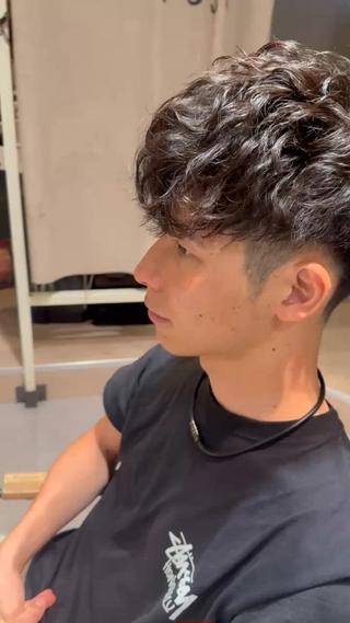 波巻きスパイラルパーマで楽に。 