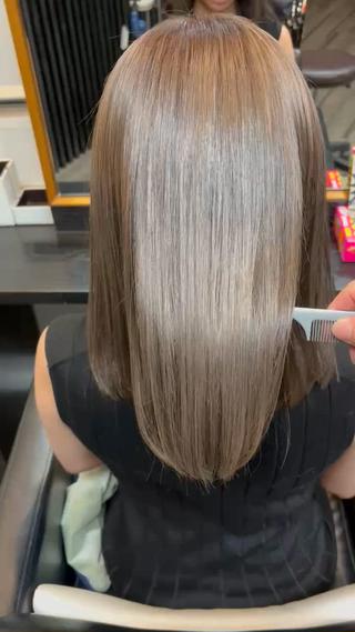 ツヤツヤ髪質改善カラーです 