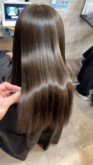 ロング パーマ lafith hair 上新庄所属・透明感カラー 木戸口優也のヘアスタイル