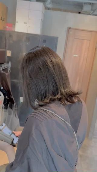 ミディアム カラー lafith hair 上新庄所属・透明感カラー 木戸口優也のヘアスタイル