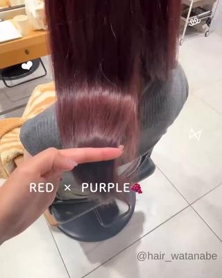 RED × PURPLE 
#ブリーチなし
#ベースは13トーン 