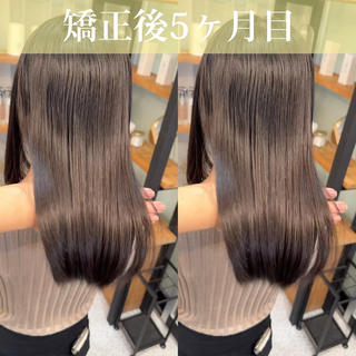 セミロング 美髪形成💎縮毛矯正 顔レイヤー松尾　幸樹のヘアスタイル