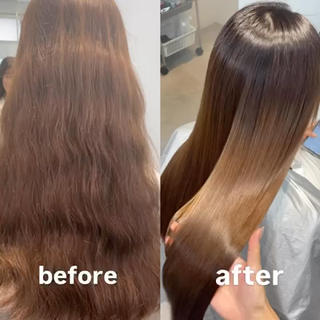 髪質改善ストレートで毎日スタイリングなしで艶髪に 