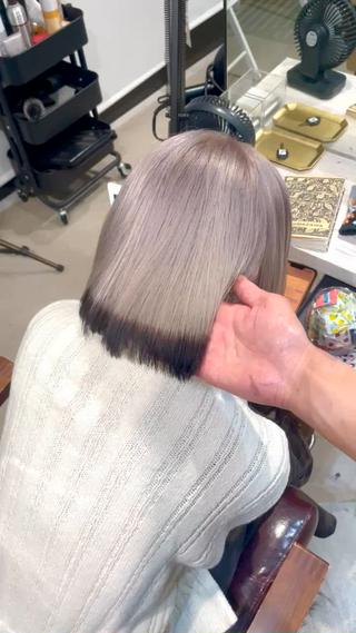 ショート youres hair 新宿3丁目店所属・🍫ハイトーン✖︎ 髪質改善🍫柴田のヘアスタイル