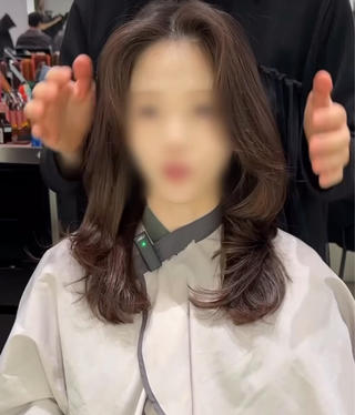 パーマ コテ巻き風パーマ 専門店　モモのヘアスタイル