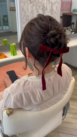 ミディアム ヘアアレンジ konomi⛓🩶 カラー/ヘアアレンジのヘアスタイル