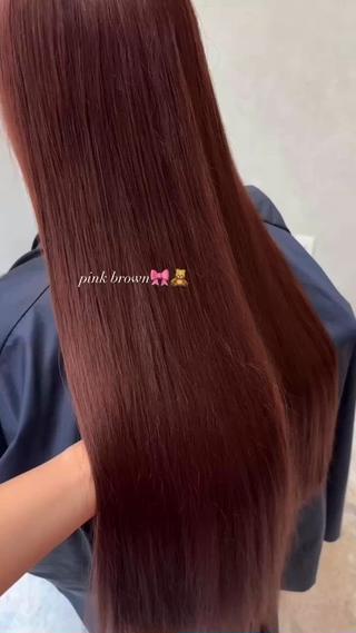 春っぽpink brown
明るめの茶髪くらいのベースがあると、より綺麗に入ります