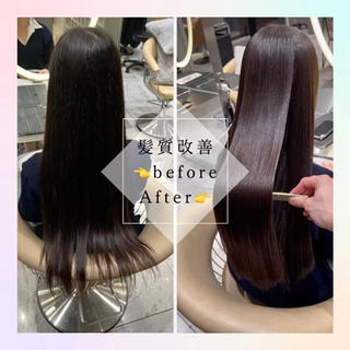 ロング 🥇KEN /レイヤー/艶カラーのヘアスタイル