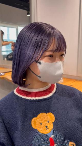 ショート カラー NANAMI🩵 大人可愛い韓国ヘアのヘアスタイル