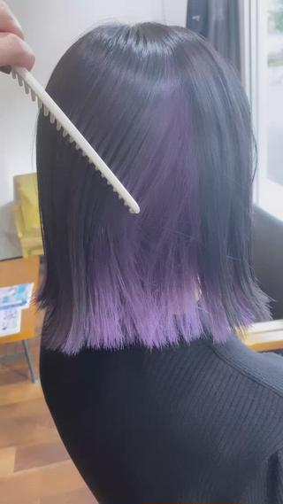 #パープル
#インナーカラー 