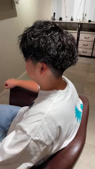 ショート パーマ メンズ 小野寺祐希人 Calbariのヘアスタイル