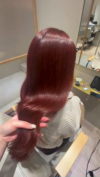 ロング 中村 友莉夏のヘアスタイル