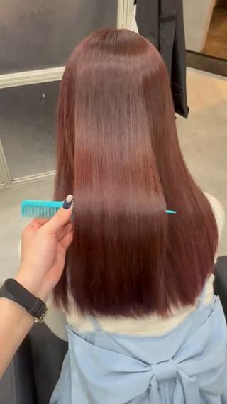 髪質改善カラー×Cassis brown 