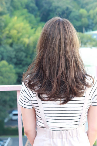 デジタルパーマ×オリーブベージュカラー 