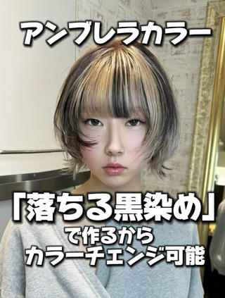 デザインカラー
裾カラー
インナーカラー
アンブレラカラー
フェイスフレーミング
アウターカラー
ダブルカラー 