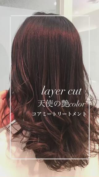 セミロング カラー 艶質改善/縮毛矯正 ササキナツミのヘアスタイル