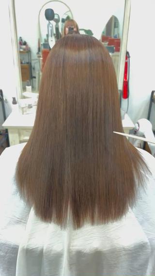 髪質改善トリートメントで艶々に
熱を加える事によってトリートメントの効果が出るので朝スタイリングしながら艶々な綺麗な艶髪になれちゃいます
 