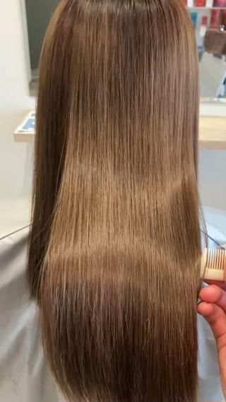 #縮毛矯正#ミルクティーベージュ#髪質改善#ツヤ髪#西区美容院#名古屋美容院#浄心美容院 