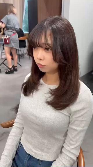 コテのワンカールだけでカワイイ韓国レイヤーカット 