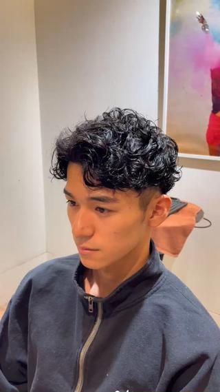 パーマ メンズ メンズパーマ眉毛 特化アユム🔥のヘアスタイル