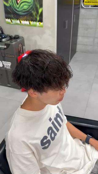 セミロング パーマ メンズ Buzzy 大畠　慎三郎のヘアスタイル