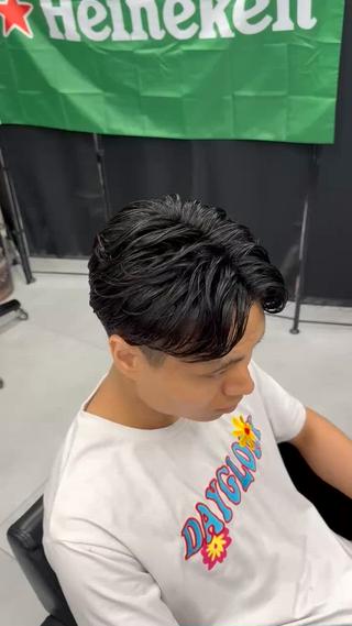 ショート パーマ メンズ Buzzy 大畠　慎三郎のヘアスタイル