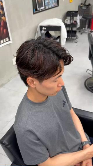 緩めフェザーパーマ 