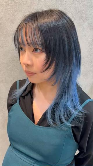 セミロング カラー ヘアアレンジ 🧶ブリーチカラー TERU🧶のヘアスタイル