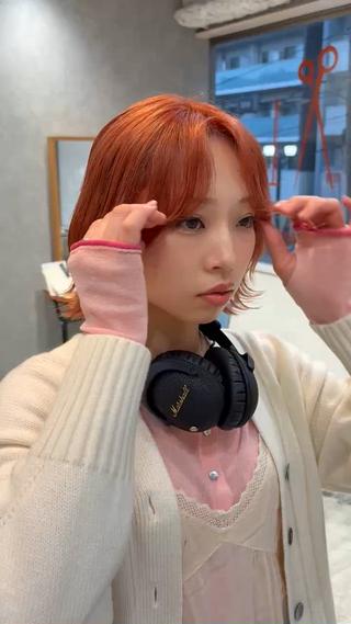 ミディアム カラー ヘアアレンジ 🧶ブリーチカラー TERU🧶のヘアスタイル