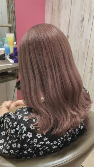セミロング カラー ヘアアレンジ 🧶ブリーチカラー TERU🧶のヘアスタイル