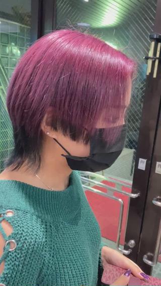 ショート カラー ヘアアレンジ 🧶ブリーチカラー TERU🧶のヘアスタイル