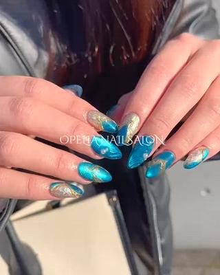 #チークネイル#マグネットフレンチ#ナチュラル#水光ネイル#ワンホンネイル#キラキラネイル#ハートネイル 