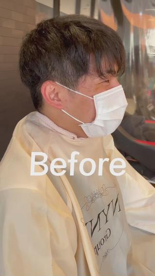 フェードカット×ツイストスパイラルパーマ 