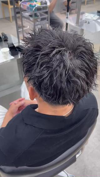 ショート パーマ メンズ 👑メンズパーマ屋 👑/栄/馬場斗生のヘアスタイル