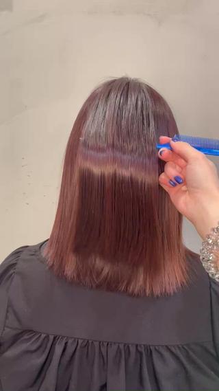 ミディアム カラー 伊藤 実悠/豊橋/ 髪質改善カラーのヘアスタイル