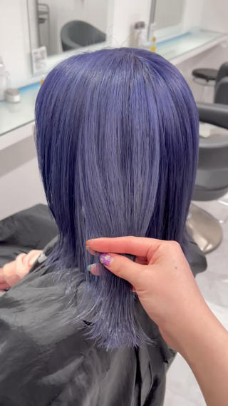 ミディアム カラー 🤍💕ブリーチカラ ーAyaka💕🤍のヘアスタイル