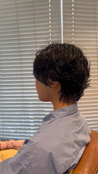 大きいカール感でつくるショートパーマ 